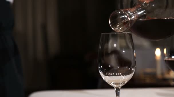 Sommelier Pours Red Wine Glass Decanter Stock Video C Art4i