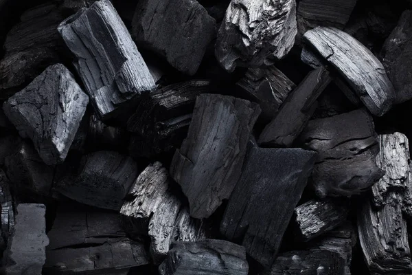 Carvão mineral preto como fundo de pedra de cubo — Fotografia de Stock