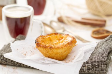 geleneksel Portekiz tatlı pastel de nata 