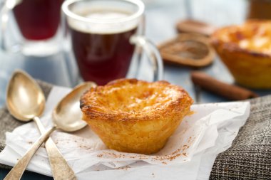 geleneksel Portekiz tatlı pastel de nata 