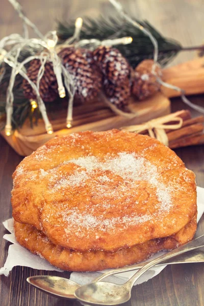 Portuguese Christmas cookies Filhoses — Stock Photo, Image