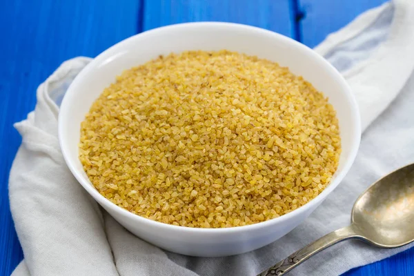 Bulgur on white dish — Stock Photo, Image