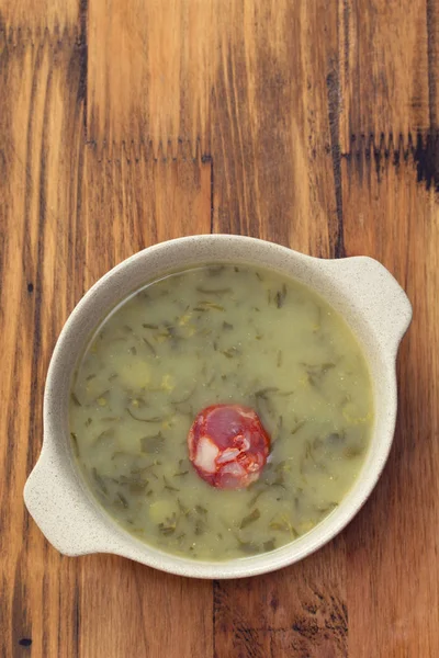 Tradiční portugalská polévky caldo verde — Stock fotografie