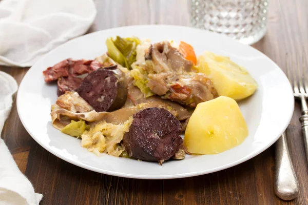 Traditional portuguese dish cozido a portuguesa — Stock Photo, Image