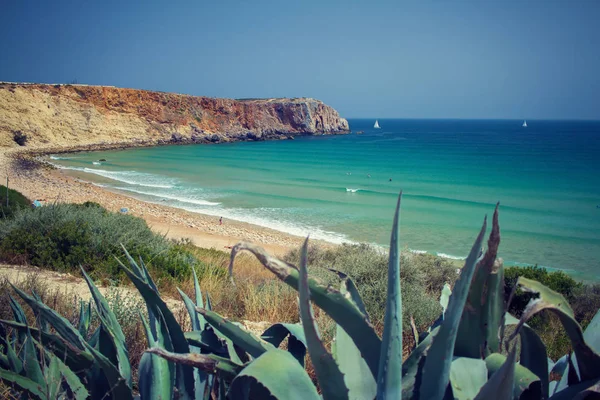 Vista sobre la playa, Algarve, Portugal — Foto de Stock