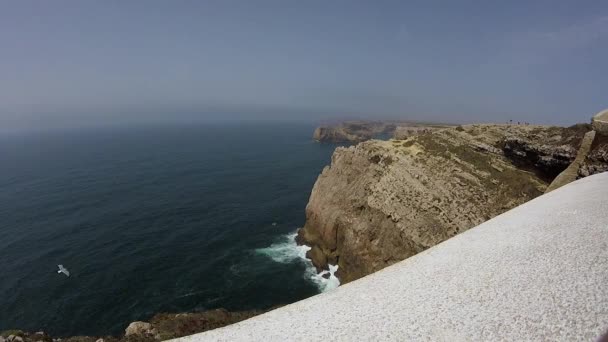 Cape St. Vincent, Algarve, Portekiz — Stok video