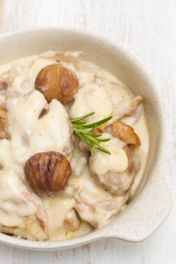 kestane ve haşlanmış pirinç ile Türkiye