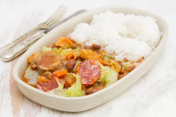 Typical portuguese dish feijoada — Stock Image Typical portuguese dish feijoada Stock Image