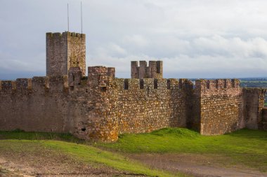 Arraiolos, Alentejo, Portekiz 'deki eski kalenin manzarası