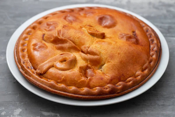 Empanada Gallega, Traditional pie stuffed with chicken typical f — Stock Photo, Image