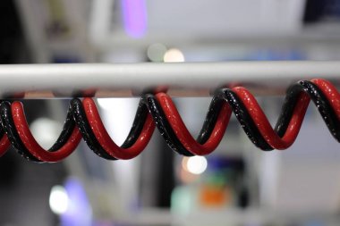 Bağlantı Hortumları üretim m hava closeup kırmızı ve siyah