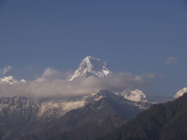 annapuna Simgesel Yapı dağını; Nepal; Manzaralı