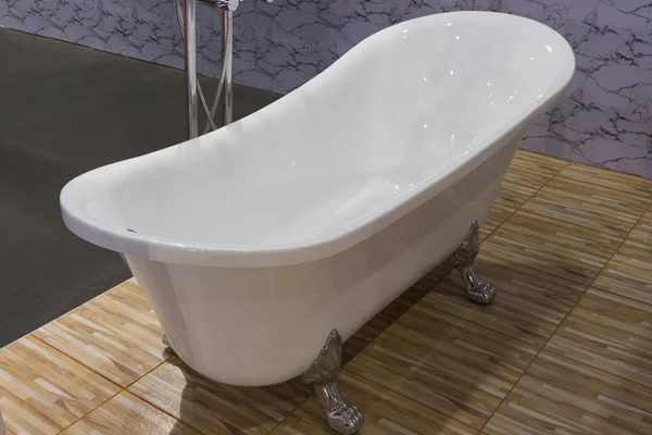 Beautiful luxury vintage empty bathtub