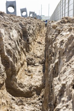 hendek; Tarak tarafından sökülmüş hendek 