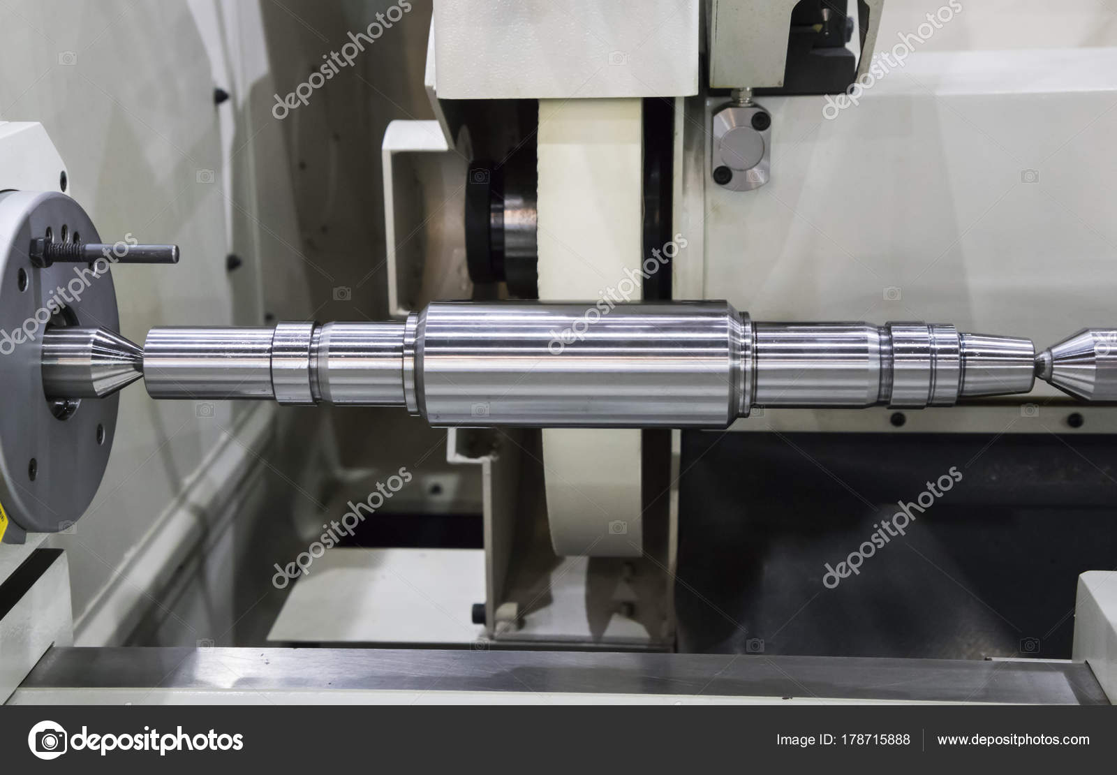 Shaft in grinding machine Stock Photo by 178715888