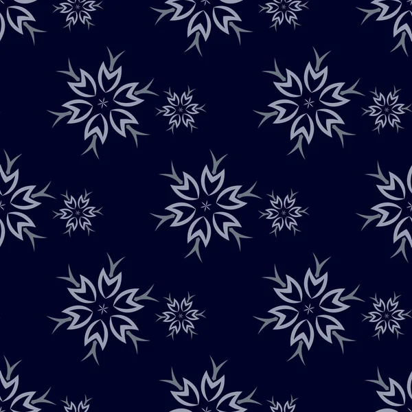Dark Snowflakes Background — Stock Vector