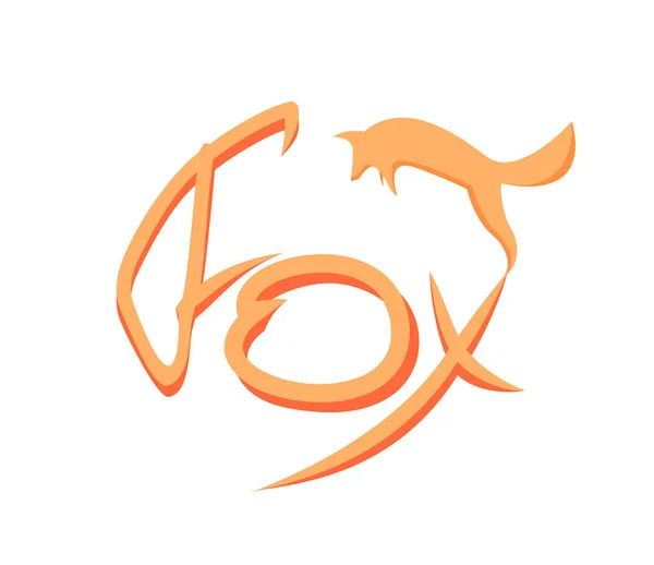 Red fox logosu — Stok Vektör