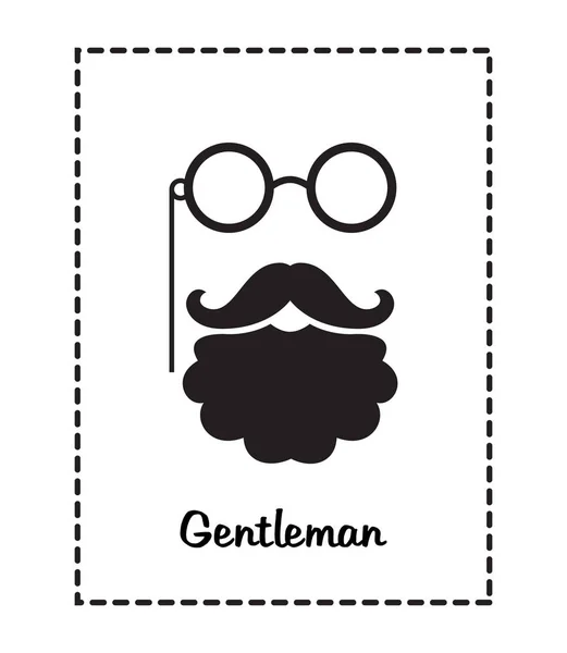 Vector Gentleman Illustration — Stock Vector