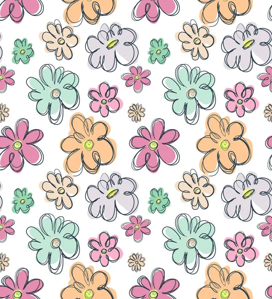 çiçek desenli doodle