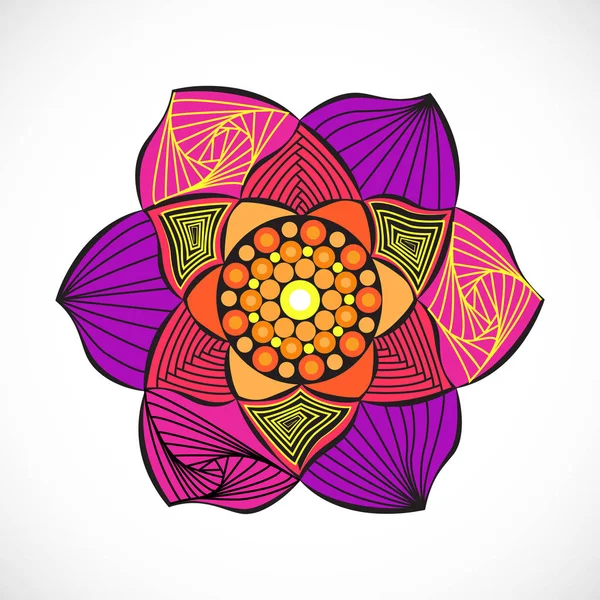 Blomma mandala illustration — Stock vektor