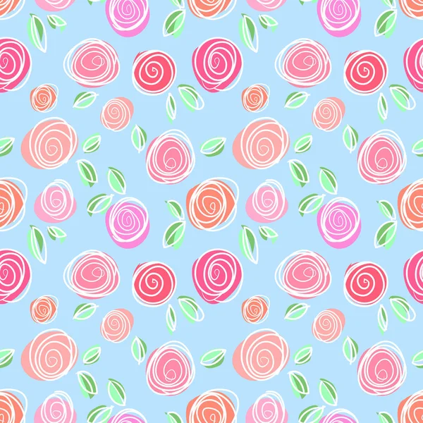 Rose Seamless Background — Stock Vector