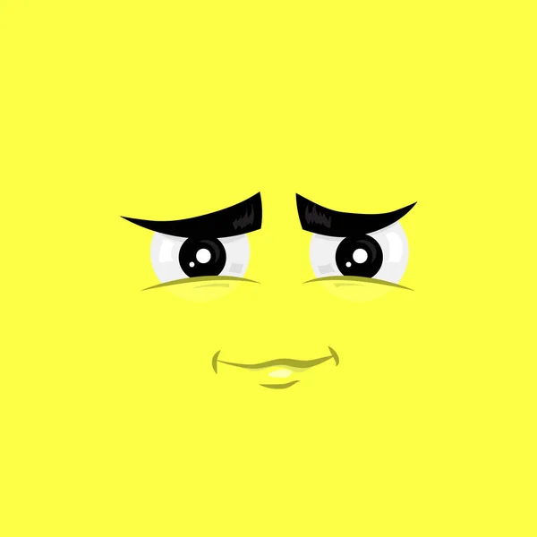 Векторна Ілюстрація Визначеного Обличчя Жовтому Тлі — стокове фото