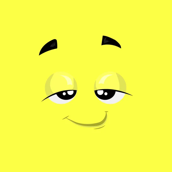 Векторна Ілюстрація Яного Обличчя Жовтому Тлі — стокове фото