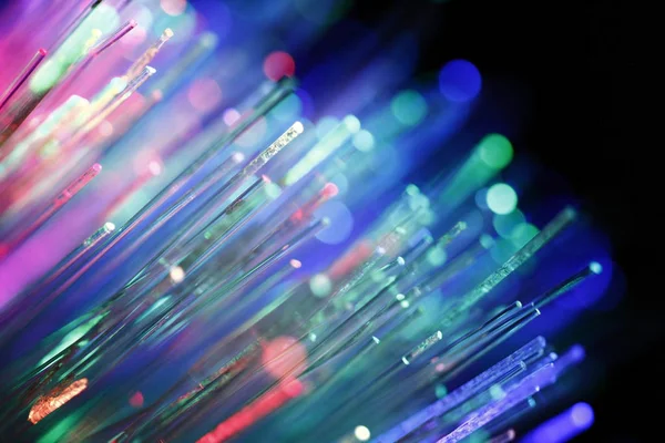 Fondo abstracto desenfocado de cables de fibra óptica — Foto de Stock