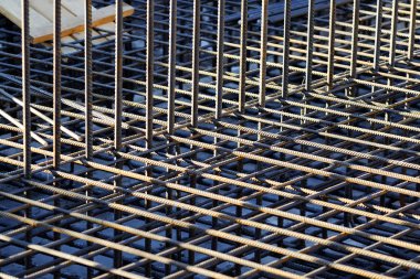 bir inşaat çelik çubuklar takviye.