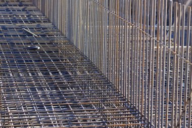 bir inşaat çelik çubuklar takviye.