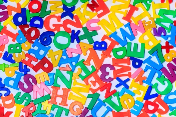 A close up shot of magnetic letters — Stock Photo, Image