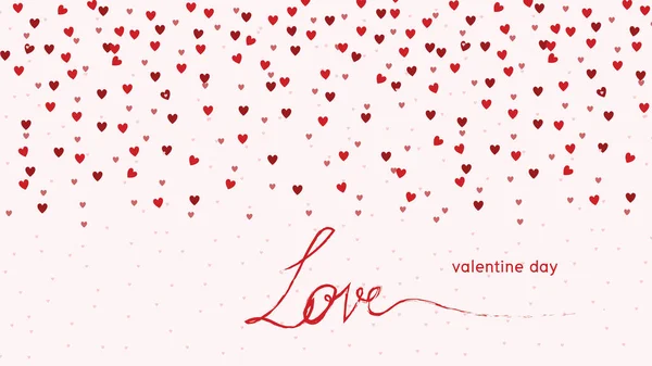 Hearts Love - Valentine 's Day Background - Illustration - Vector — стоковый вектор