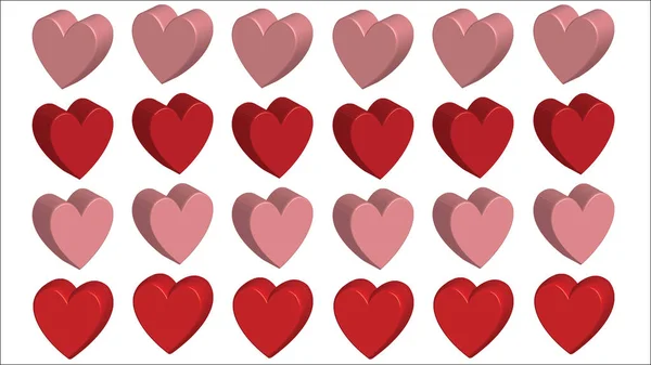 Harten van liefde - Valentijnsdag - Illustration - Vector — Stockvector