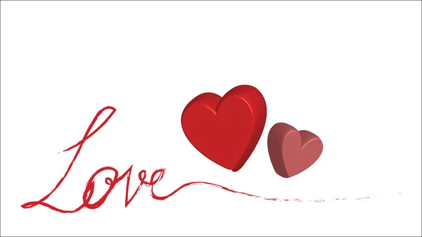 Amor de corações - Dia de Valentim - Ilustração - Vetor —  Vetores de Stock
