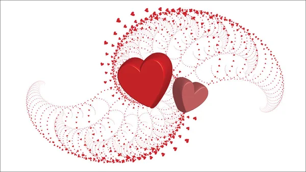 Hearts Love - Valentine`s Day - Illustration - Vector — Stock Vector