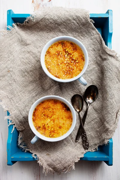 Creme brule kek — Stok fotoğraf