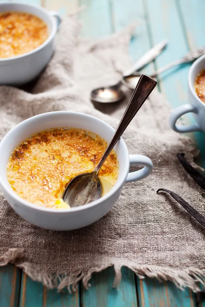 Creme brule kek — Stok fotoğraf