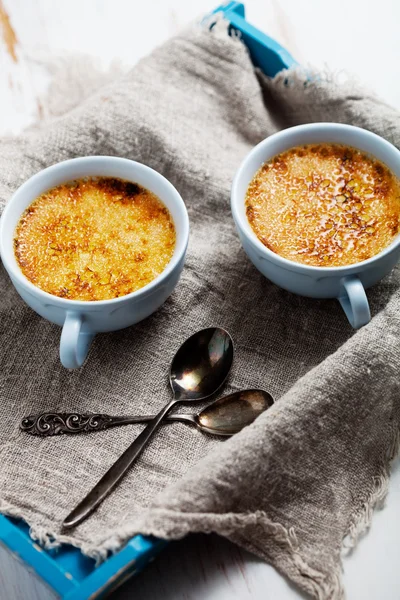 Creme brule kek — Stok fotoğraf