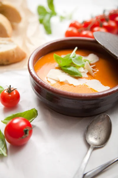 Hausgemachte Tomatensuppe — Stockfoto