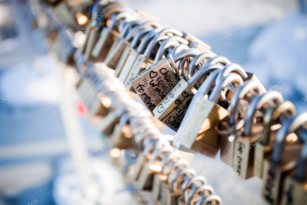 Love padlocks on Mountain