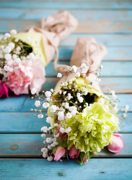 Mini flowers bouquets — Stock Photo, Image