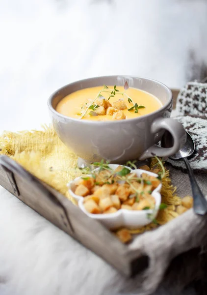 Heiße Wintersuppe — Stockfoto