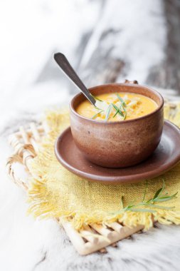 Kış çorbası tatlı patates ile