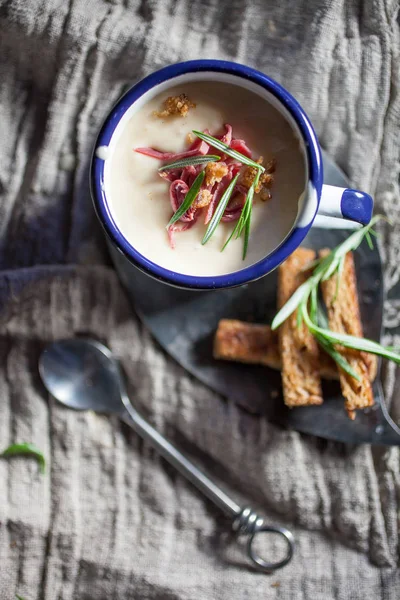 Soup with reindeer meat — Stock Photo, Image