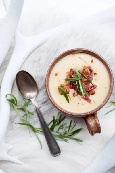 Soup with reindeer meat — Stock Photo, Image