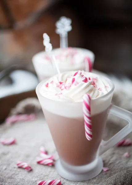 Hot Chocolate with cream — Stock Photo, Image