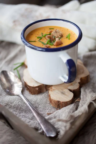 Zoete aardappelsoep — Stockfoto