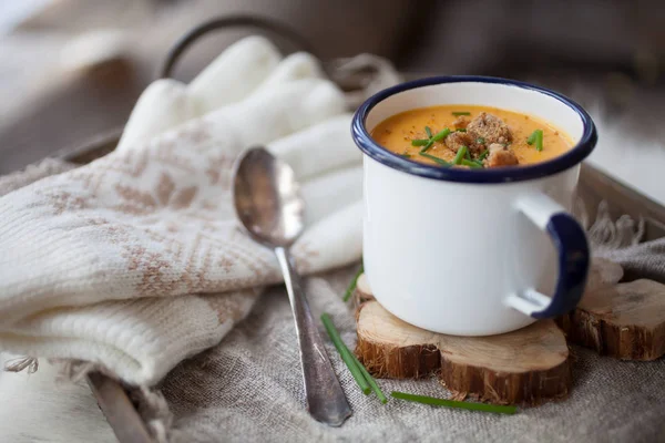 Süßkartoffelsuppe — Stockfoto