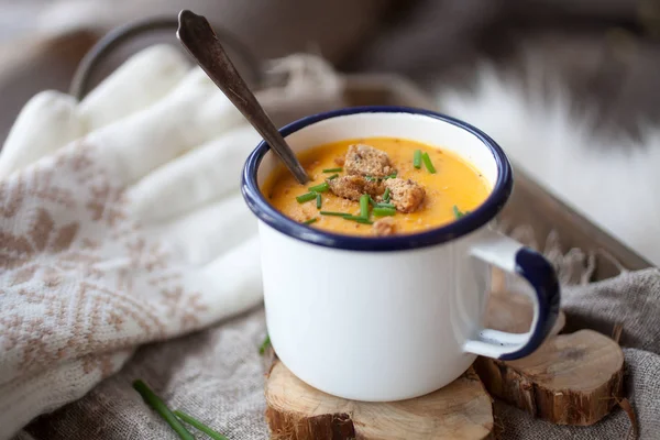 Tatlı patates çorbası — Stok fotoğraf