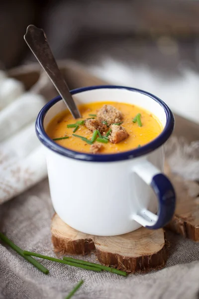 Tatlı patates çorbası — Stok fotoğraf